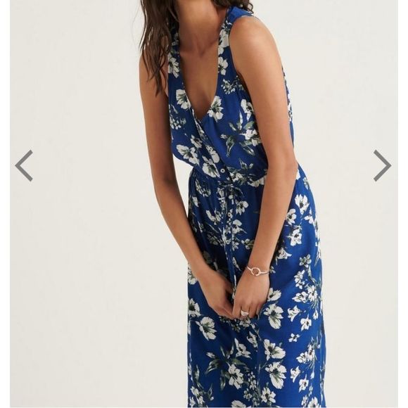 Lucky Brand Sleeveless Tie Waist Maxi Dress - Picture 4 of 16